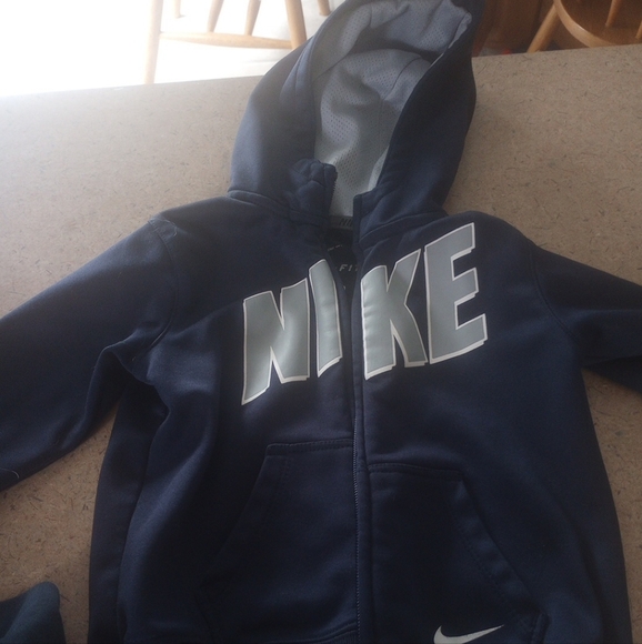 Nike Kids Dark Blue Hoodie - Picture 1 of 3